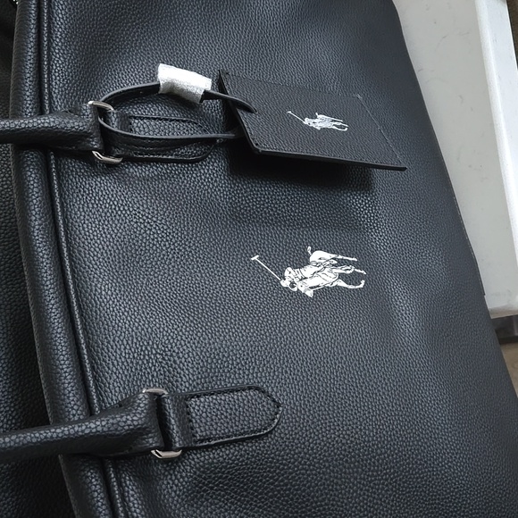 Polo Ralph Lauren Handbags - New Polo Ralph Lauren Black Duffel Bag Trvl Weeker Bag Strap & Luggage Tag